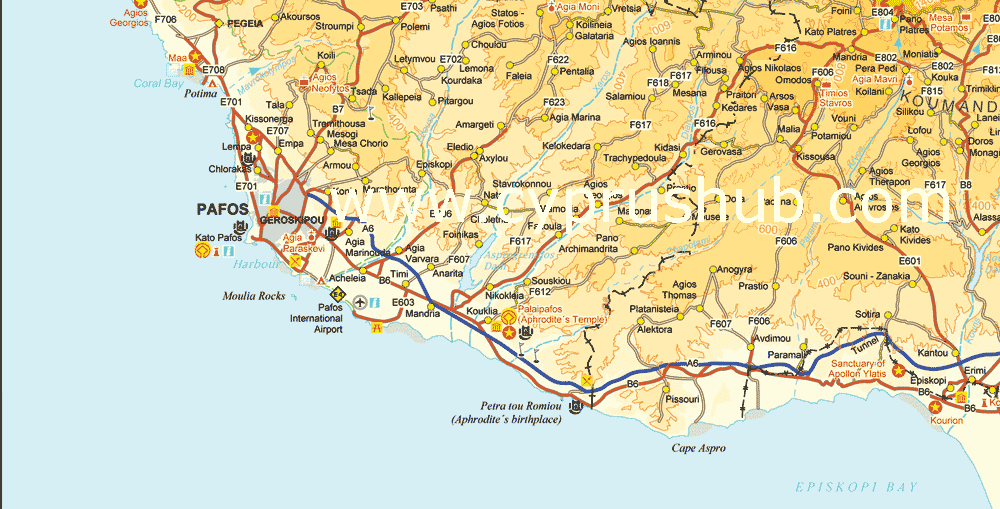 Map of Paphos -pafos 